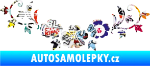 Samolepka Květina dekor 045 levá ibišky Sticker bomb