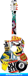 Samolepka Kytara akustická Sticker bomb