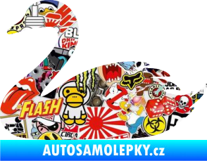 Samolepka Labuť 001 levá Sticker bomb