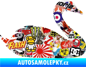 Samolepka Labuť 001 pravá Sticker bomb