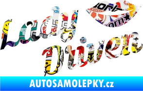 Samolepka Lady driven 002 nápis Sticker bomb