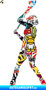 Samolepka Lakros 002 pravá hráčka Sticker bomb