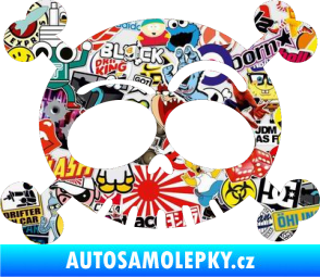 Samolepka Lebka 003 levá Sticker bomb