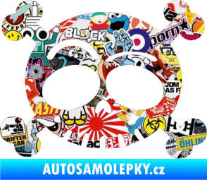 Samolepka Lebka 003 pravá Sticker bomb
