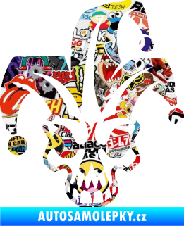 Samolepka Lebka 019 kašpárek pravá Sticker bomb