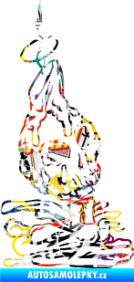 Samolepka Lebka 036 levá svícen Sticker bomb