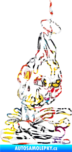 Samolepka Lebka 036 pravá svícen Sticker bomb