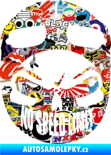 Samolepka Lebka 043 motorkář Sticker bomb