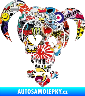 Samolepka Lebka 045 levá Harley Sticker bomb