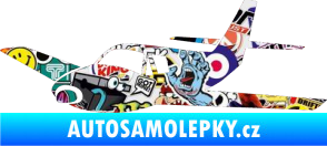 Samolepka Letadlo 001 levá Sticker bomb