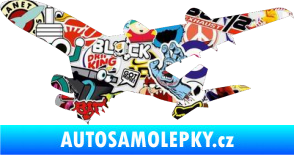 Samolepka Letadlo 002 levá Sticker bomb