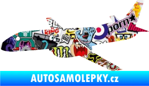 Samolepka Letadlo 004 levá Sticker bomb