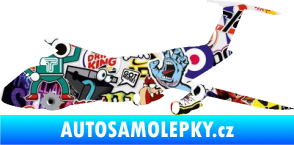 Samolepka Letadlo 008 levá Sticker bomb