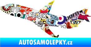 Samolepka Letadlo 013 levá Sticker bomb