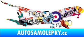 Samolepka Letadlo 017 pravá Airbus A 350 Sticker bomb