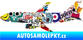 Samolepka Letadlo 019 levá Boeing 737 Sticker bomb