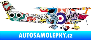 Samolepka Letadlo 021 pravá Cessna 182 Sticker bomb