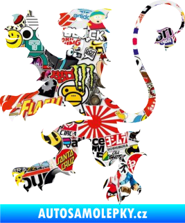 Samolepka Lev heraldika 002 levá Sticker bomb