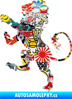 Samolepka Lev heraldika 004 levá Sticker bomb