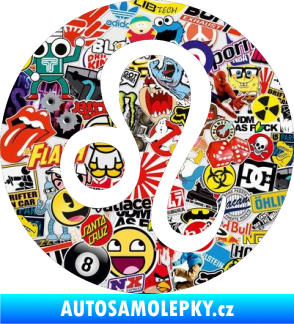 Samolepka Lev zvěrokruh 001 - horoskop Sticker bomb