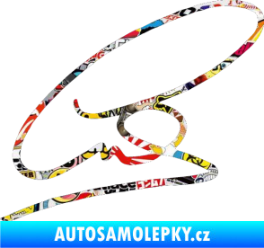 Samolepka Levis Hamilton podpis Sticker bomb