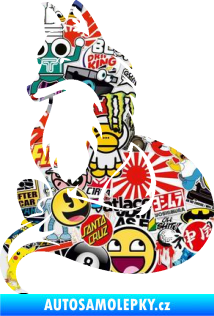 Samolepka Liška 003 levá Sticker bomb