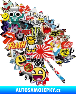 Samolepka List 001 levá Sticker bomb