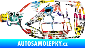 Samolepka Loď v láhvi 001 levá Sticker bomb