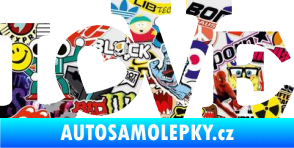 Samolepka Love 002 nápis se srdíčkem Sticker bomb