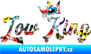 Samolepka Low King 001 nápis král Sticker bomb