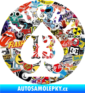 Samolepka Lucky 13 šťastná třináctka Sticker bomb