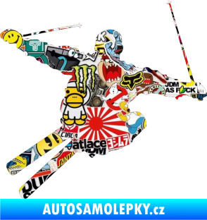 Samolepka Lyžař 001 levá Sticker bomb