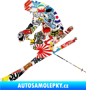 Samolepka Lyžař 005 levá Sticker bomb