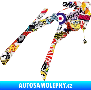 Samolepka Lyžař 007 levá Sticker bomb