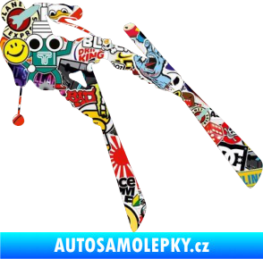 Samolepka Lyžař 007 pravá Sticker bomb