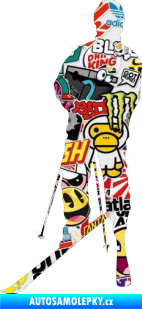 Samolepka Lyžař 008 levá Sticker bomb