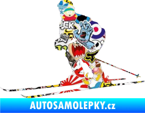 Samolepka Lyžař 009 levá Sticker bomb