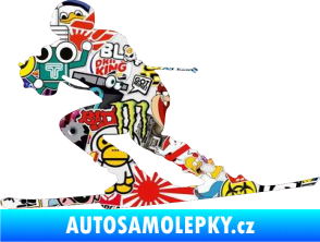 Samolepka Lyžař 017 levá Sticker bomb