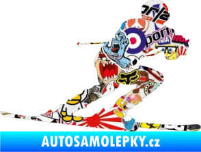 Samolepka Lyžař 017 pravá Sticker bomb