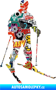 Samolepka Lyžař 018 pravá Sticker bomb