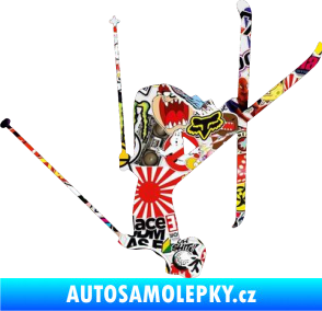 Samolepka Lyžař 023 levá Sticker bomb