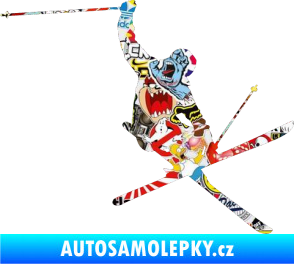 Samolepka Lyžař 024 pravá Sticker bomb