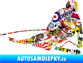 Samolepka Lyžař 026 pravá Sticker bomb