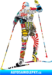 Samolepka Lyžař 029 levá Sticker bomb