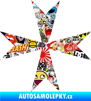 Samolepka Maltézský kříž 002 Sticker bomb