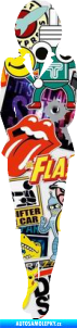 Samolepka Manažerka levá silueta Sticker bomb