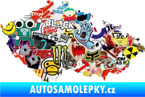 Samolepka Mapa České republiky 001  Sticker bomb