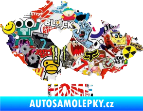 Samolepka Mapa České republiky 004 home Sticker bomb