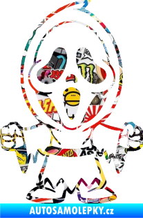 Samolepka Maska 002 pravá vřískot Sticker bomb