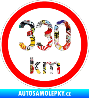 Samolepka Maximální rychlost 330km - nejvyšší konstrukční rychlost Sticker bomb